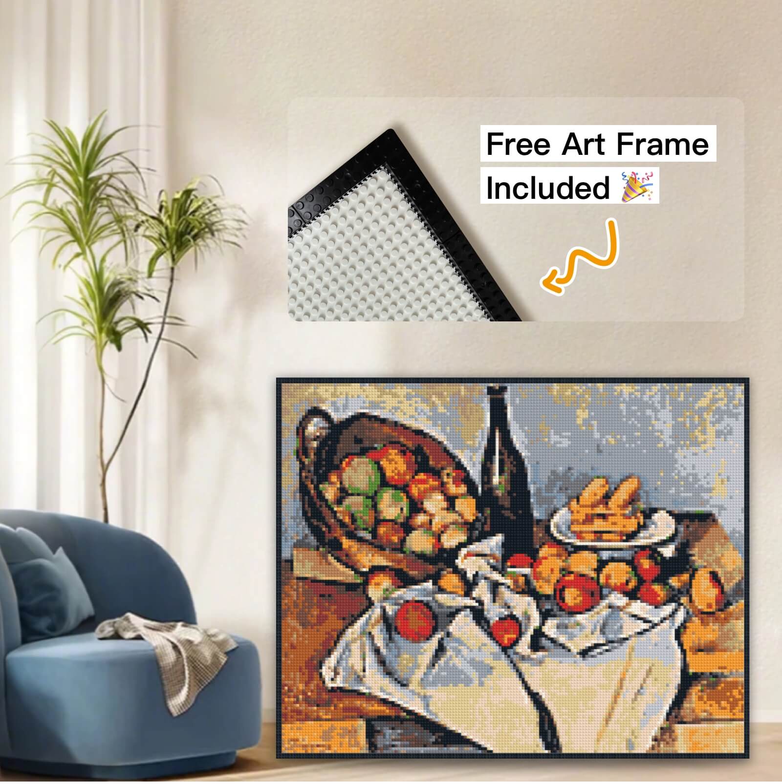 The Basket of Apples - Personalized Custom Mosaic Wall Art