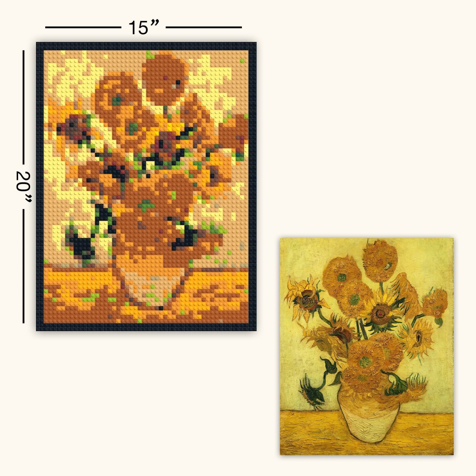 Sunflowers by Vincent Van Gogh - Personalized Custom Mosaic Art