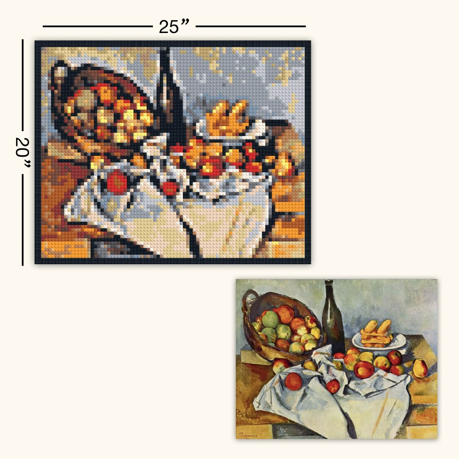 The Basket of Apples - Personalized Custom Mosaic Wall Art