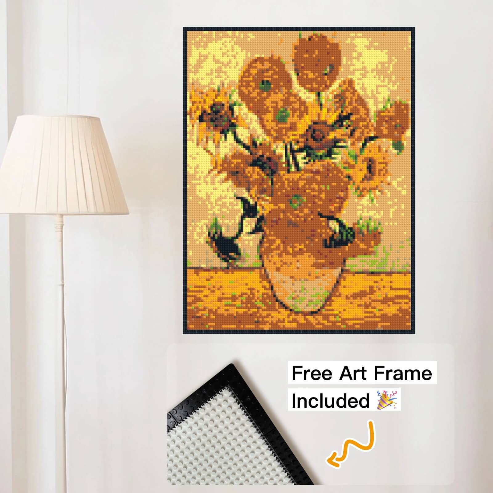 Sunflowers by Vincent Van Gogh - Personalized Custom Mosaic Art