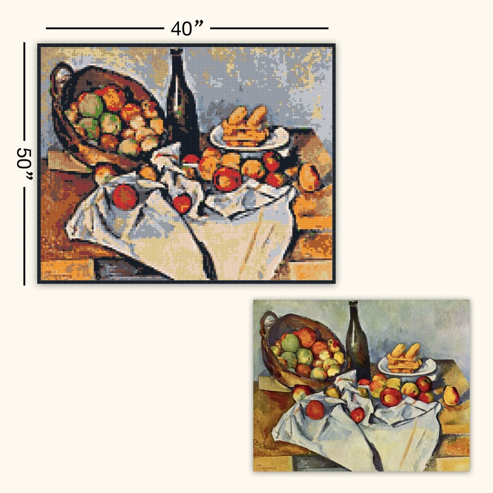 The Basket of Apples - Personalized Custom Mosaic Wall Art